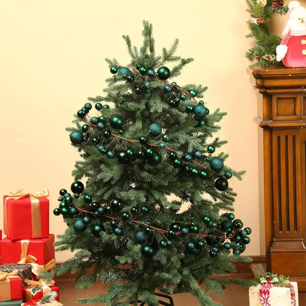 Set of 2 Branches Of Green Ornaments 6’ Long